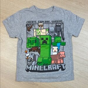 MAD Engine Gray Minecraft Kids T-Shirt